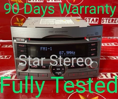 2010-12 Subaru Legacy AM FM Radio XM 6 CD Player 86201AJ60A / PE605U6 SU110U - Image 1