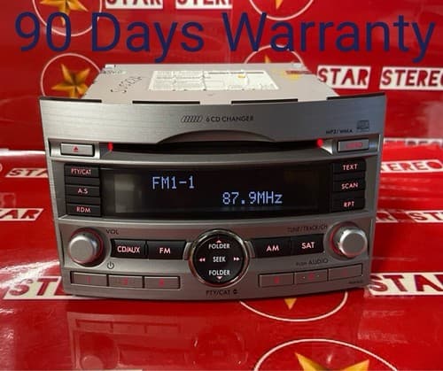 2010-12 Subaru Legacy AM FM Radio XM 6 CD Player 86201AJ60A / PE605U6 SU110U - Thumbnail 4