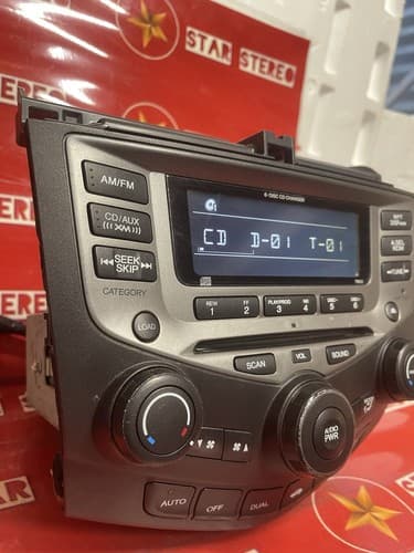 2003-2007 Honda Accord Radio 6 CD w Auto Temp 39175-SDA-L120-M2 7BK2 7BK0 HO150U - Thumbnail 3