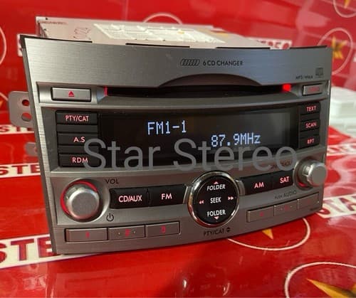 2010-12 Subaru Legacy AM FM Radio XM 6 CD Player 86201AJ60A / PE605U6 SU110U - Thumbnail 2