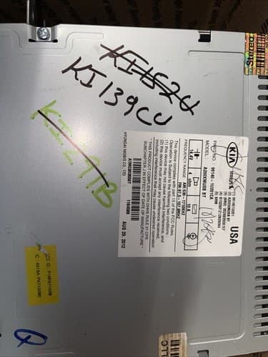 2011 2012 2013 Kia Sorento Radio Stereo Receiver Player 96140-1U201CA KI139CU - Thumbnail 5