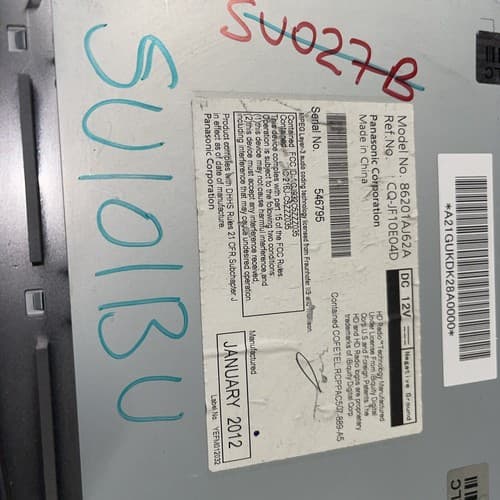 Subaru Legacy Outback Radio HD Satellite AUX Cd Player MP3 WMA PE627U1 SU101BU - Thumbnail 7