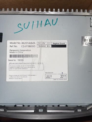 Subaru Legacy 2010-12 AMFM Radio mp3 CD Receiver PE645U1 PN 86201AJ64A SU111AU - Thumbnail 6