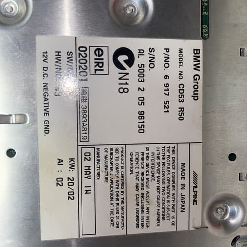 Mini Cooper Radio Receiver AM FM CD Disk Player Audio 02-04 OEM 6917521 BM117U - Thumbnail 5