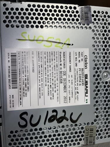 2012-2014 Subaru Impreza Am Fm Cd Player Radio Receiver AG54X 122U SU122U - Thumbnail 4