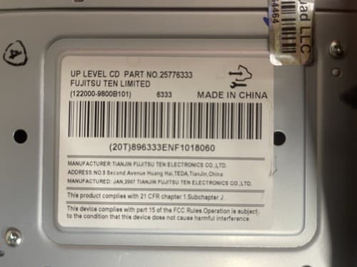 2006-2009 BUICK LUCERNE RADIO CD PLAYER 25776333 GM133U - Thumbnail 6