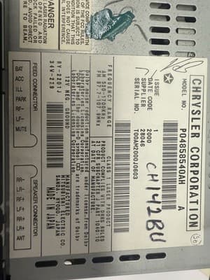 GENUINE DODGE JEEP CHRYSLER | RADIO CD PLAYER & CASSETTE TAPE | RAZ P04858540AH - Thumbnail 6