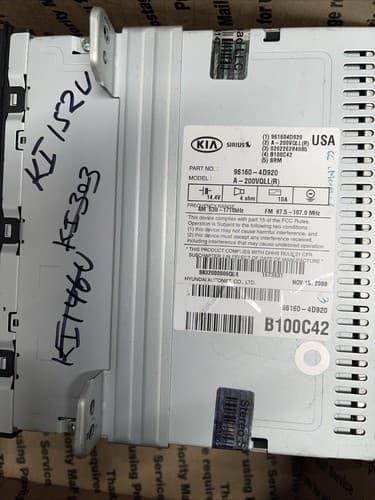 2009-2012 KIA SEDONA Radio CD SIRIUS 96160-4D920 COMP W/ RR DVD PLAYER KI156U - Thumbnail 5