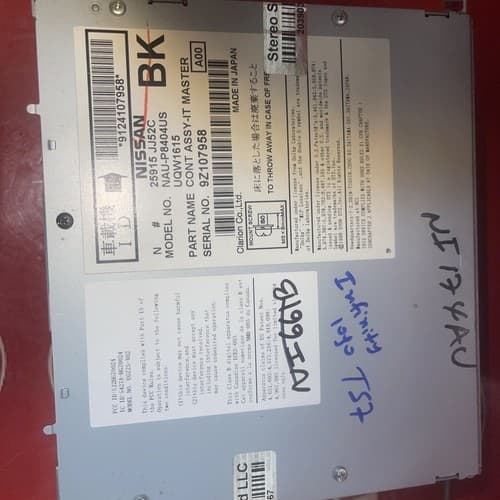 2010 2011 Infiniti G37 Radio MP3 AM/FM 6 CD Navigation GPS 25915-JJ52C NI174AU - Thumbnail 3