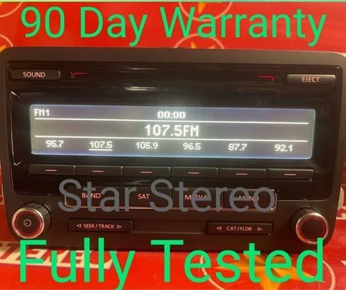 2012-2017 Volkswagen Jetta Am Fm Cd Radio satellite Receiver 1K0 035 164 VW123U - Image 1