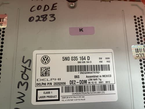 2009-2017 Volkswagen Tiguan Audio Radio Receiver Headunit 5N0 035 164 D VW117U - Thumbnail 4