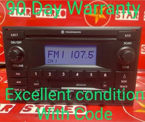 OO-05 VW Passat Premium 6 radio cassette CD player 3B7 035 180 N/Monsoon VW113U - Image 1