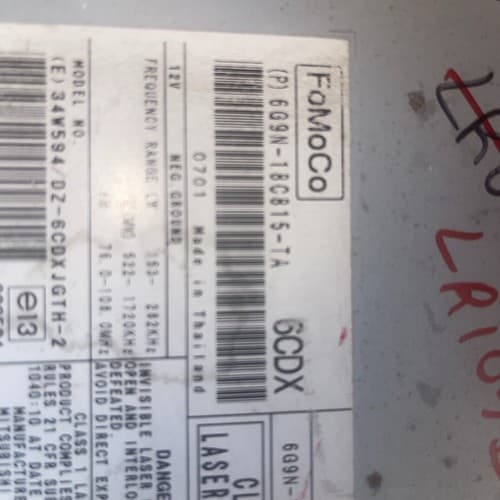 2008-2011 Land Rover LR2 LR3 AM FM Radio 6 Disc CD Player 6G9N-18C815-TA LR107BU - Thumbnail 6