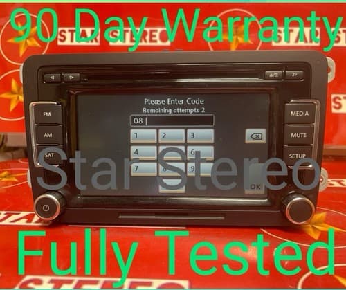 09 - 13 Jetta Passat Golf RCD-510 Touch Screen 6 CD Radio 1k0 035 180 AC VW112U