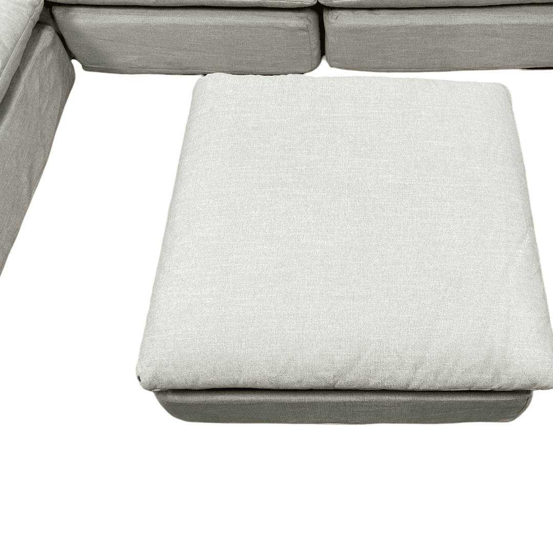 Burrow Russet 4-Piece Reversible Chaise Sectional with Ottoman - Thumbnail 9