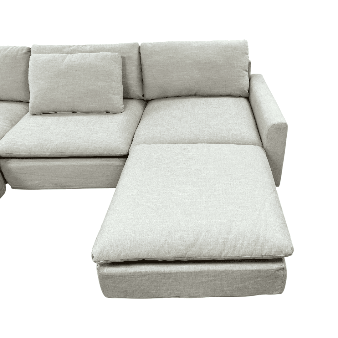 Burrow Russet 4-Piece Reversible Chaise Sectional with Ottoman - Thumbnail 10