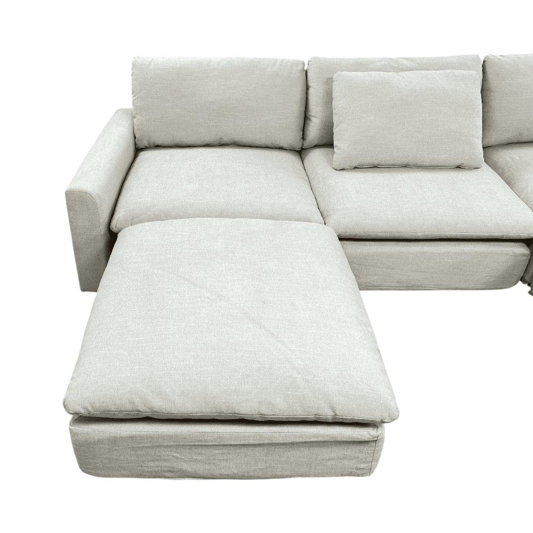 Burrow Russet 4-Piece Reversible Chaise Sectional with Ottoman - Thumbnail 11