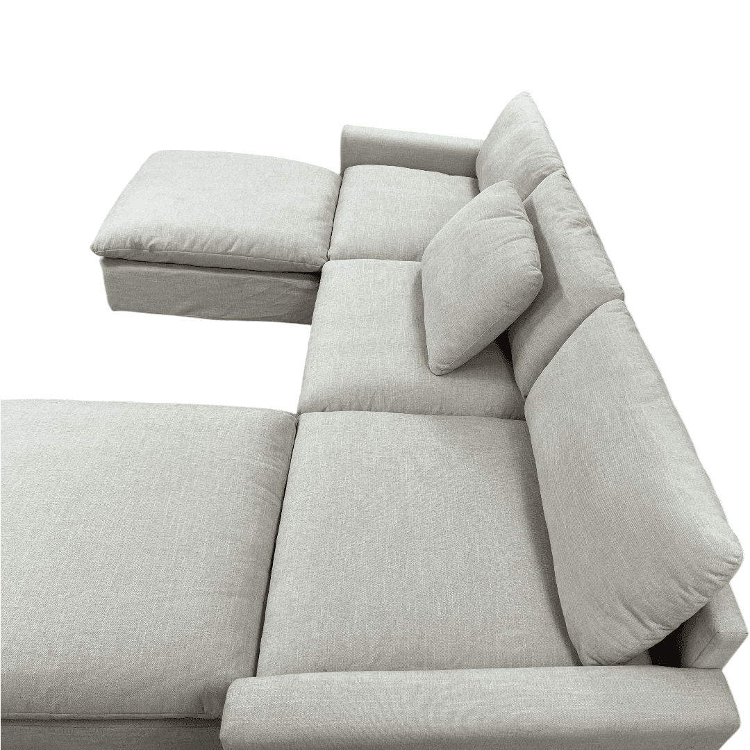 Burrow Russet 4-Piece Reversible Chaise Sectional with Ottoman - Thumbnail 14