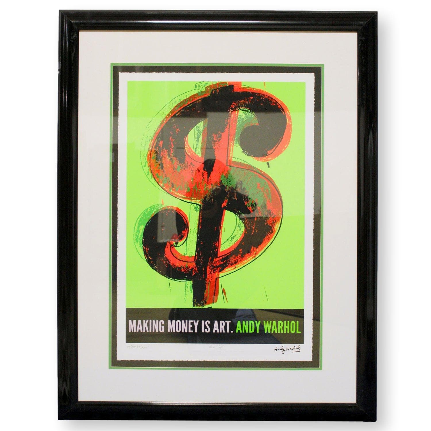 Gallery Framed Art Print 'Making Money Is Art' By Andy Warhol - Image 1