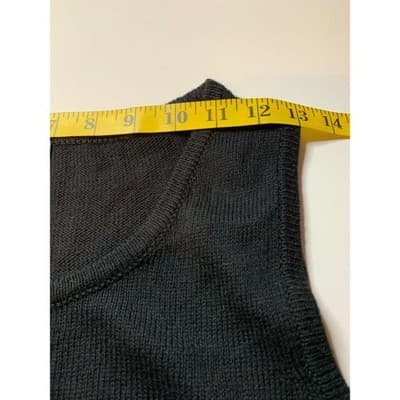 The Limited Womens Black Asymmetrical Sharkbite Ribbed Knit Tunic Top Small - Thumbnail 6