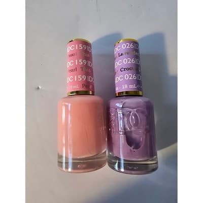 2 Piece Nail Polish Set DC159 Pearl Thin DC026 Lavender Crocus 18mL - Image 1