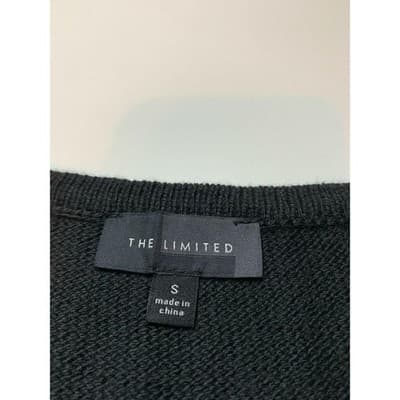 The Limited Womens Black Asymmetrical Sharkbite Ribbed Knit Tunic Top Small - Thumbnail 5