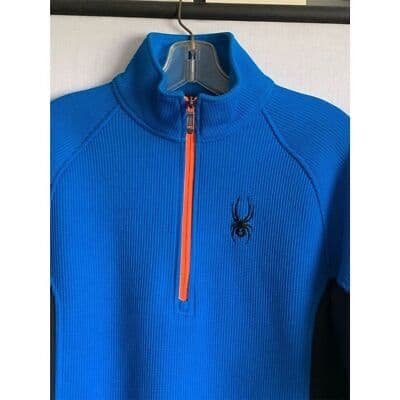 Spyder Men's Blue Pullover Sweater Size S Mock Neck Long Sleeve - Thumbnail 4