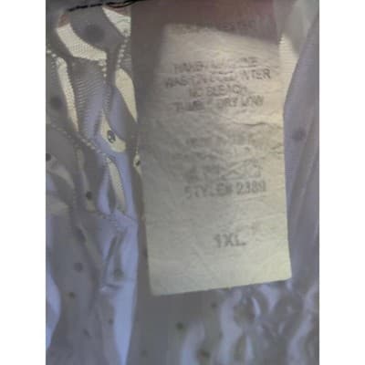 Pretty Woman White Mesh Sequins Rhinestones Jacket Top Set 1XL - Thumbnail 5