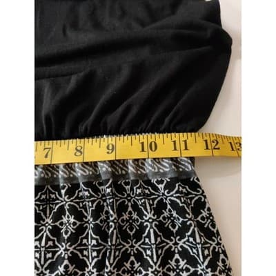 Derek Heart Black White Patterned Maxi Dress Racerback Tank Top Boho S - Thumbnail 10