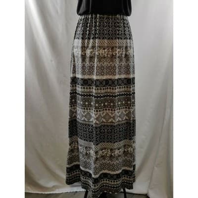 Derek Heart Black White Patterned Maxi Dress Racerback Tank Top Boho S - Thumbnail 3