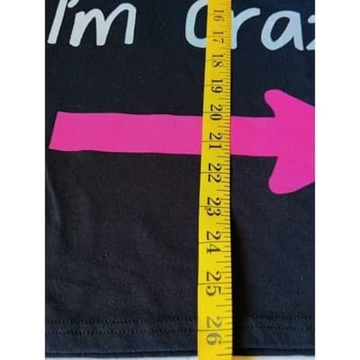 BFF She Thinks I'm Crazy Adult T-Shirt Black Size Small - Thumbnail 11