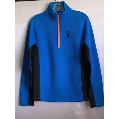 Spyder Men's Blue Pullover Sweater Size S Mock Neck Long Sleeve - Thumbnail 3