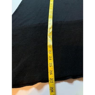 The Limited Womens Black Asymmetrical Sharkbite Ribbed Knit Tunic Top Small - Thumbnail 8