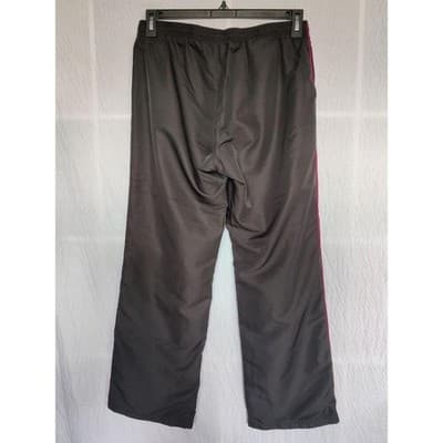 Reebok Track Pants Windbreaker Womens Size Medium Black Pink - Thumbnail 2