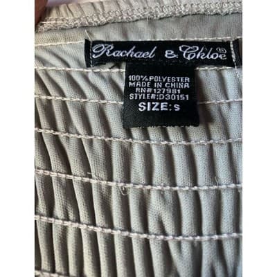 Rachael Chloe Black Beige Ruffled Rose Corset Dress Size S - Thumbnail 6