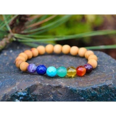 MED 7 Chakra Bracelet, Yoga Bracelet, Healing Bracelet, Yoga Jewelry, Crystals - Thumbnail 4