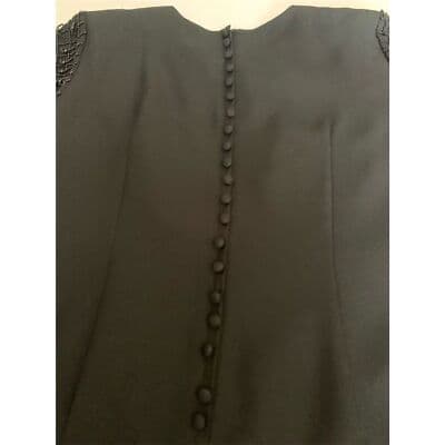 Jessica Howard Women's Size 14 Black Beaded Knee Length Evening Dress - Thumbnail 15