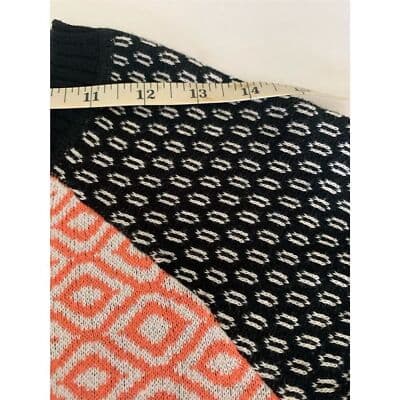 Mossimo Women's XS Orange Geometric Knit Sweater Dress Knee Length - Thumbnail 7