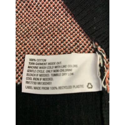 Mossimo Women's XS Orange Geometric Knit Sweater Dress Knee Length - Thumbnail 6