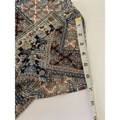 J. Jill Women's XS Multicolor Sheer Floral Bohemian Blouse Short Sleeve - Thumbnail 10