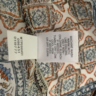 J. Jill Women's XS Multicolor Sheer Floral Bohemian Blouse Short Sleeve - Thumbnail 12