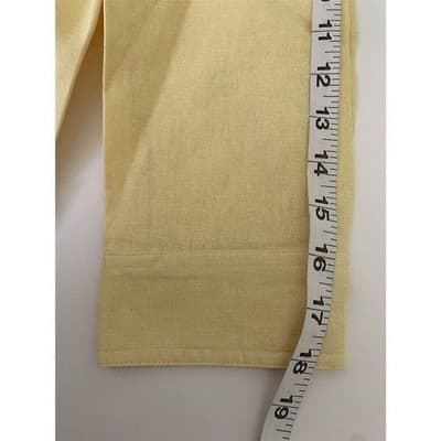 Isaac Mizrahi Live! Women's Yellow Linen Jacket Size 2 3/4 Sleeve Casual - Thumbnail 6