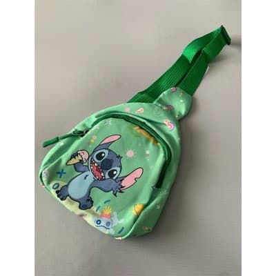 Kids Mini Cartoon Crossbody Bag Green Adjustable Strap - Thumbnail 4