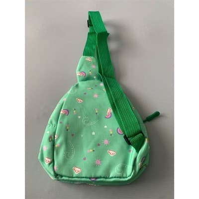 Kids Mini Cartoon Crossbody Bag Green Adjustable Strap - Thumbnail 5