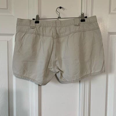 Coyote Tan Ripstop Cargo Shorts Womens Size 13 Khaki Utility Zipper Pockets Mens - Thumbnail 2