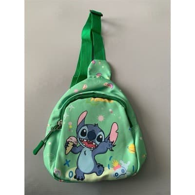 Kids Mini Cartoon Crossbody Bag Green Adjustable Strap - Thumbnail 2