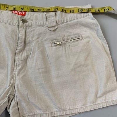 Coyote Tan Ripstop Cargo Shorts Womens Size 13 Khaki Utility Zipper Pockets Mens - Thumbnail 5