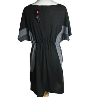 3X Love Delirious Los Angeles Colorblock Black And Gray Dress With Side Pockets - Thumbnail 3