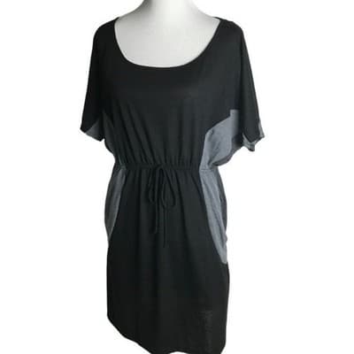 3X Love Delirious Los Angeles Colorblock Black And Gray Dress With Side Pockets - Thumbnail 10