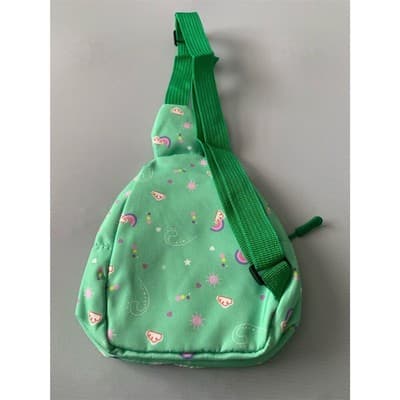 Kids Mini Cartoon Crossbody Bag Green Adjustable Strap - Thumbnail 3